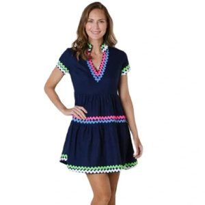 🆕 SAIL To SABLE Women’s Ric Rac Short Sleeve and Flare Dress
